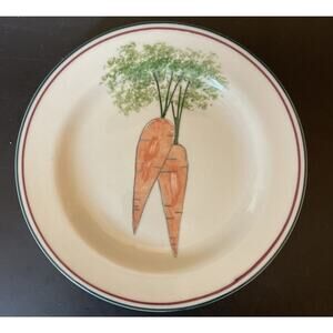Hartstone Farmers Market Pottery Salad Dessert Stoneware Plate Carrots